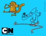 Mordecai y Rigby karatekas