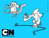 Mordecai y Rigby karatekas