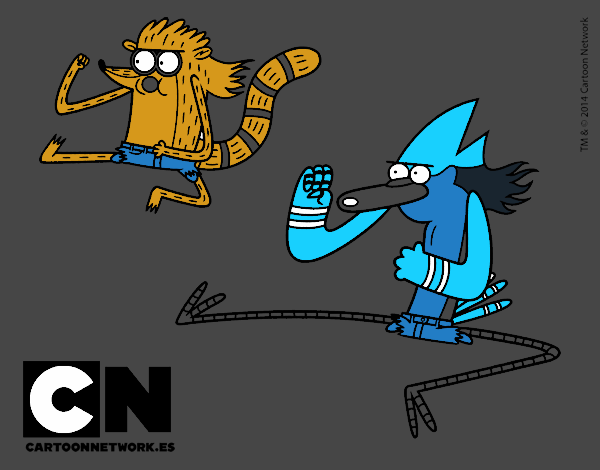 Mordecai y Rigby karatekas