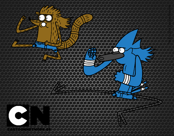 Mordecai y Rigby karatekas