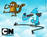 Mordecai y Rigby karatekas