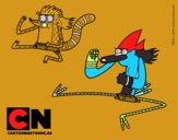 Mordecai y Rigby karatekas