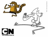 Mordecai y Rigby karatekas