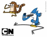 Mordecai y Rigby karatekas