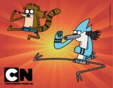 Mordecai y Rigby karatekas