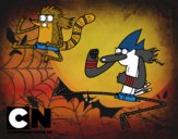 Mordecai y Rigby karatekas