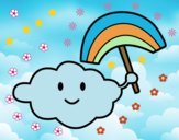 Dibujo Nube con arcoiris pintado por yoanna3012