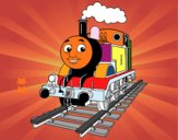 Dibujo Thomas la locomotora pintado por malenchu