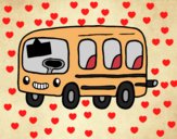 Dibujo Un autobús escolar pintado por mangli