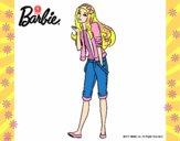 Dibujo Barbie con look casual pintado por Marypaz 