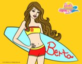 Barbie con tabla de surf