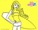 Barbie con tabla de surf