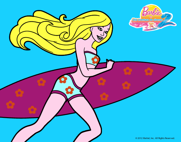 Barbie corre al agua