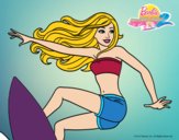 Dibujo Barbie surfeando pintado por DiamondB