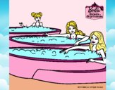 Barbie y sus amigas en el jacuzzi