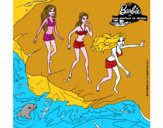 Barbie y sus amigas en la playa