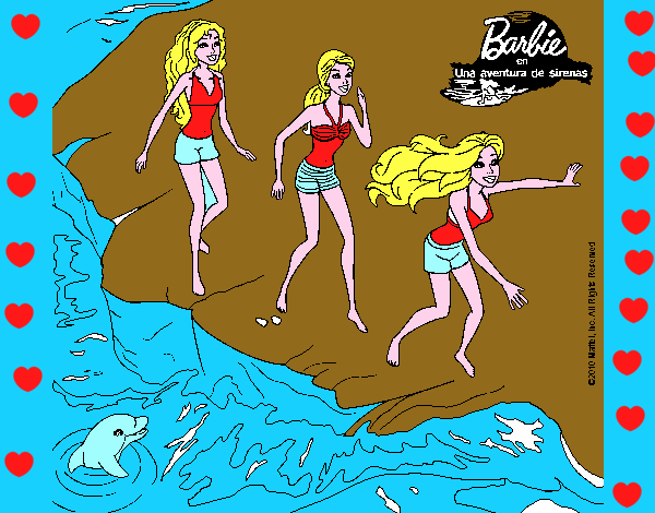 Barbie y sus amigas en la playa