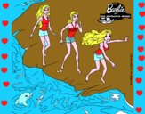 Barbie y sus amigas en la playa