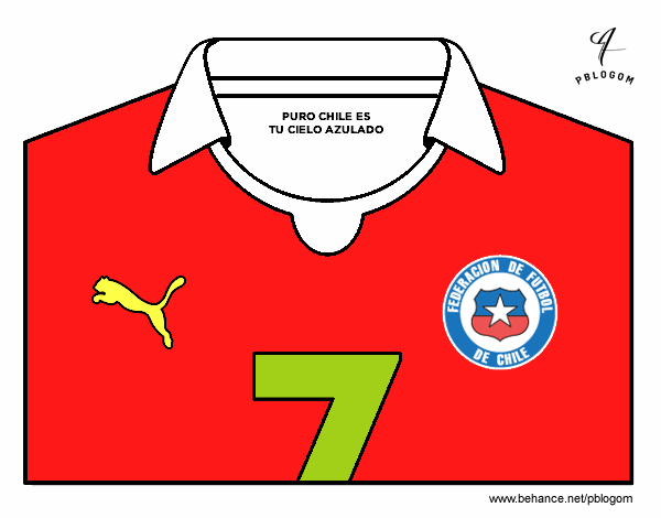 Camiseta del mundial de fútbol 2014 de Chile