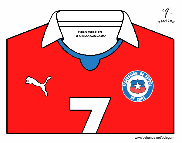 Camiseta del mundial de fútbol 2014 de Chile