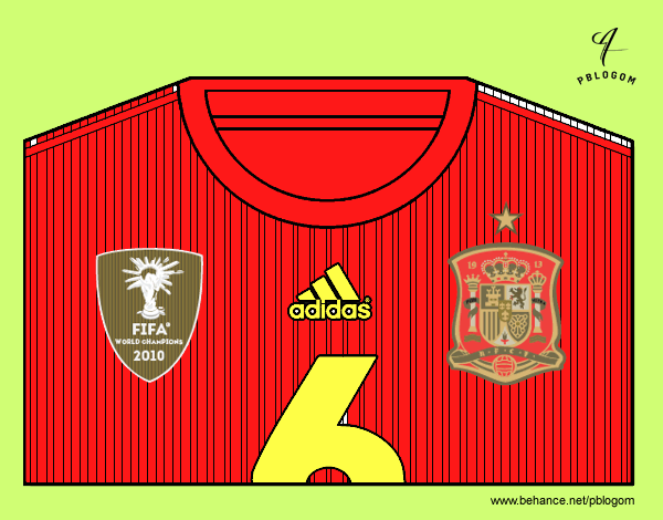 Camiseta del mundial de fútbol 2014 de España