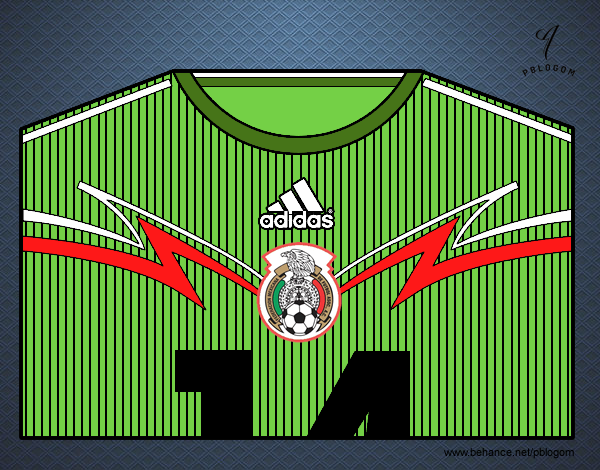 Camiseta del mundial de fútbol 2014 de México