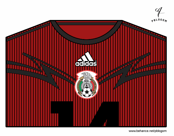 Camiseta del mundial de fútbol 2014 de México