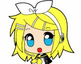 Dibujo Chibi RIN kagamine pintado por ibeba4636