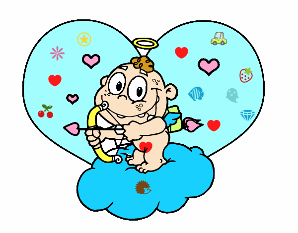 Cupido y corazón