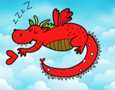 Dragón infantil durmiendo