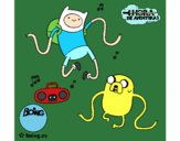 Finn y Jake escuchando música