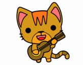 Gato guitarrista