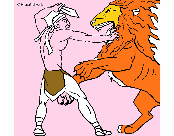 Gladiador contra león