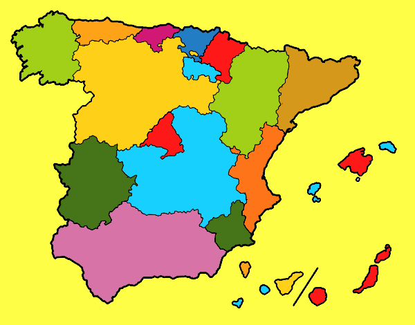 Dibujo De Las Comunidades Autónomas De España Pintado Por En El Día 19 06 16 A Las 2182