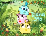 Dibujo Las crias de Angry Birds pintado por Diana345