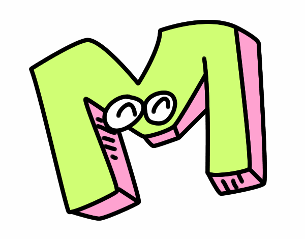 Dibujo Letra M pintado por meagan