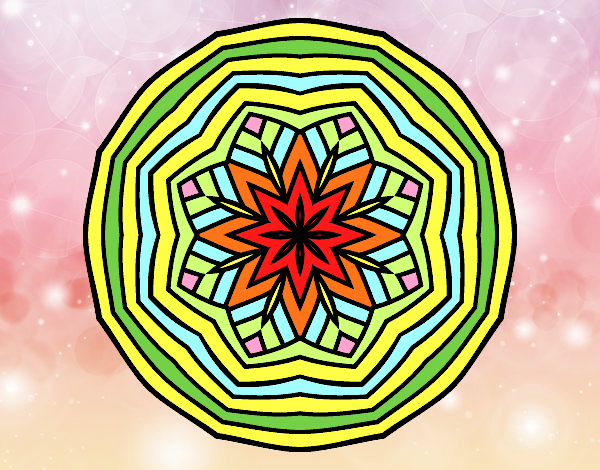 Dibujo Mandala cenital pintado por meagan