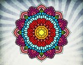 Dibujo Mandala estrella decorada pintado por romerito