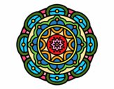 Dibujo Mandala para la relajación mental pintado por colibri49