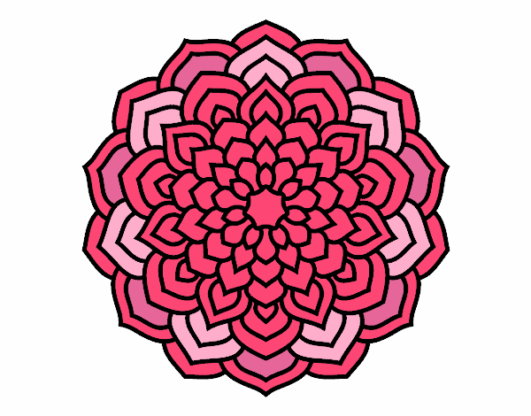 Dibujo Mandala pétalos de flor pintado por jezabel778