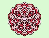 Dibujo Mandala pétalos de flor pintado por woman