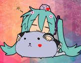 Miku con gatitos