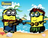 Dibujo Minions - Dave y Phil pintado por RobertArt