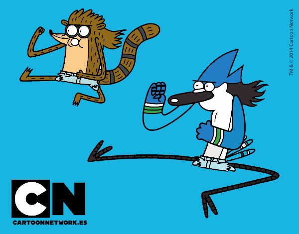 Mordecai y Rigby karatekas