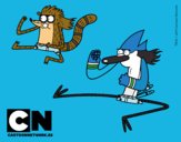 Mordecai y Rigby karatekas