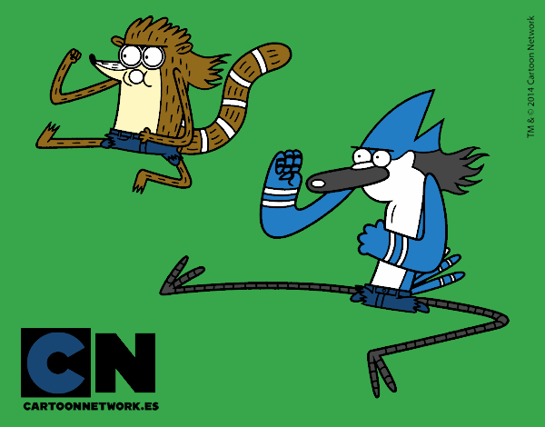 Mordecai y Rigby karatekas