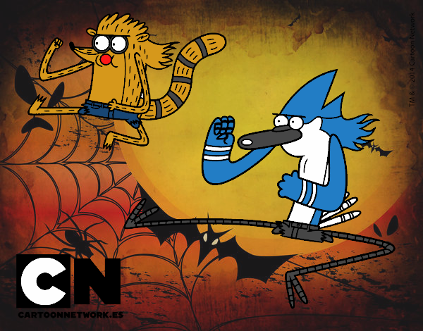 Mordecai y Rigby karatekas