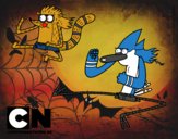 Mordecai y Rigby karatekas