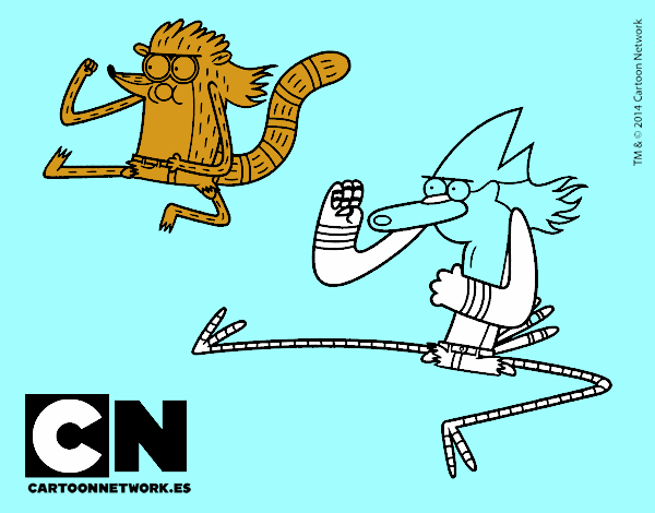 Mordecai y Rigby karatekas