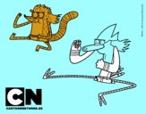 Mordecai y Rigby karatekas